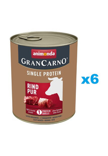 ANIMONDA Gran Carno Single Protein Adult Beef pur 6x800 g wołowina dla dorosłych psów