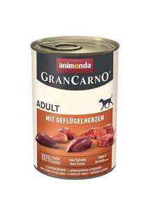 GranCarno Adult with Poultry hearts 400 g z sercami drobiowymi dla dorosłych psów