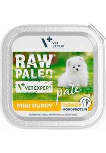 RAW PALEO Pate Puppy Mini Turkey 150 g pasztet dla szczeniąt indyk