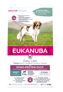 EUKANUBA Daily Care S-XL Adult Kaczka 2,3 kg - sucha karma dla dorosłych psów 2,3 kg