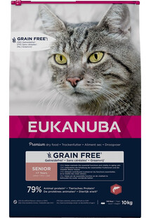 Grain Free Senior Łosoś 10 kg dla starszych kotów