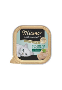 MIAMOR Milde Mahlzeit Senior Poultry Pure&Roe deer 100g Drób i dziczyzna Mokra karma dla starszych kotów