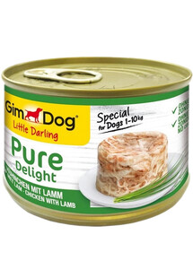 GIMDOG Pure Delight Chicken&Lamb kurczak i jagnięcina dla psów małych ras 150 g