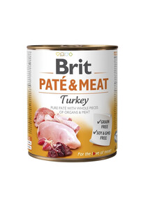 BRIT Pate&Meat turkey pasztet 800 g mokra karma z indykiem dla psa