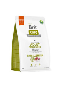 BRIT CARE Hypoallergenic Adult Small Breed Lamb 3 kg dla  psów małych ras z jagnięciną