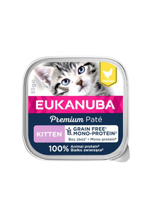 EUKANUBA Grain Free Kitten pasztet dla kociąt Kurczak 85 g