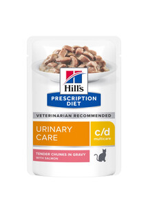 Prescription Diet Feline C/D Multicare Urinary care z łososiem 12x85g w saszetkach