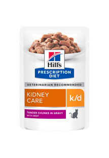 Prescription Diet Feline k/d z wołowiną 12x85 g w saszetkach