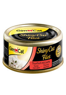 Shiny Cat Filet Tuna&Salmon 70g tuńczyk i łosoś w bulionie