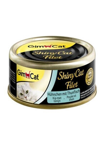 Shiny Cat Filet Chicken&Tuna 70g kurczak i tuńczyk w bulionie