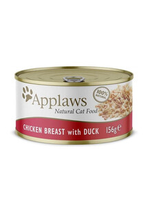 APPLAWS Cat Adult Chicken Breast with Duck in Broth pierś z kurczaka z kaczką w bulionie 156g