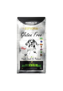 EUPHORIA Gluten Free z jagnięciną dla psów małych i średnich ras 2 kg