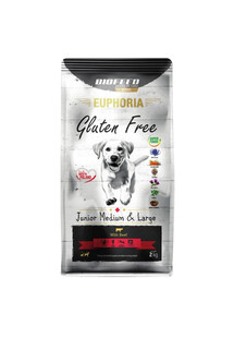 EUPHORIA Gluten Free z wołowiną dla psów średnich i dużych ras 2 kg