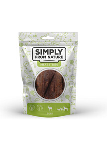 SIMPLY FROM NATURE Meat Strips - Mięsne paski dla psów z jeleniem, 80 g