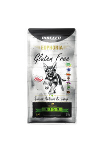 EUPHORIA Gluten Free z jagnięciną dla szczeniąt średnich i dużych ras 12 kg