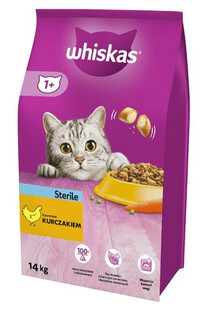 WHISKAS Sterile 14kg - sucha karma dla kotów po sterylizacji z kurczakiem