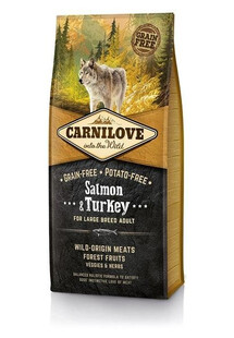 Carnilove Salmon & Turkey For Large Breed Adult 12 kg - sucha karma dla dorosłych psów ras dużych z łososiem i indykiem 12kg