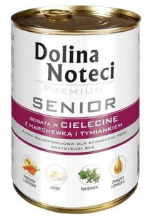 Dolina Noteci Premium Senior Bogata w Cielęcinę z Marchewką i Tymiankiem 400 g