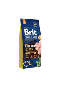 Brit Premium By Nature Junior Medium Chicken 15 kg - sucha karma dla młodych psów rasy średniej z kurczakiem 15kg