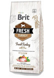 BRIT Fresh turkey with pea light fit & slim 12 kg - sucha karma dla psów dorosłych z niską aktywnością, 12 kg