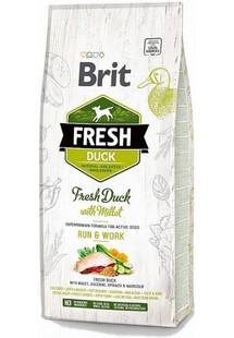 BRIT Fresh duck with millet active run & work 12 kg - sucha karma dla aktywnych psów dorosłych, 12 kg