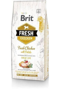 BRIT Fresh chicken with potato adult great life 12 kg - sucha karma dla psów dorosłych, 12 kg