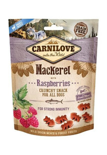 Carnilove crunchy snack mackerel with raspberries with fresh meat 200 g przysmak dla psa