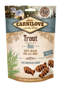 Carnilove semi moist snack trout enriched with dill 200 g przysmak dla psa