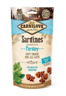 Carnilove Soft Snack For All Cats Sardines With Parsley 50 g - przysmak dla kotów z sardynkami i natka pietruszki