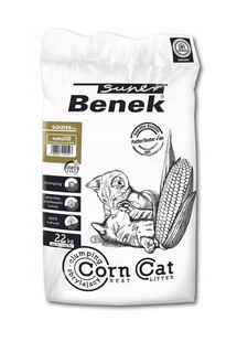 BENEK Super Corn Cat Golden knaturalny żwirek kukurydziany dla kota, 35 l