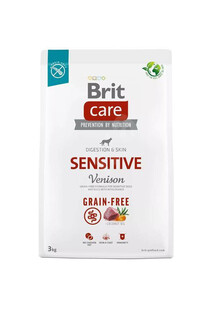 Brit care dog grain-free sensitive venison 3kg - hipoalergiczna sucha karma dla psów dorosłych, 3kg