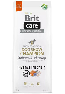 Brit care dog hypoallergenic dog show champion, 12kg - sucha karma dla  psów dorosłych, wystawowych, 12kg