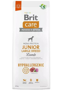 Brit care dog hypoallergenic junior large breed lamb, 12kg - sucha karma dla młodych psów, dużych ras 12kg