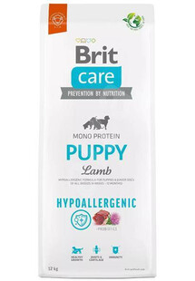 Brit care dog hypoallergenic puppy lamb 12kg - hipoalergiczna sucha karma dla szczeniąt, 12 kg