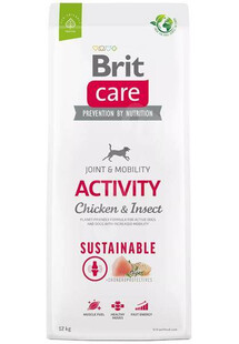 Brit care dog sustainable activity chicken insect 12kg - sucha karma dla psów aktywnych, 12 kg