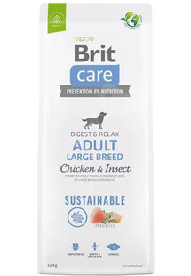 Brit care dog sustainable adult large breed chicken insect, 12kg - sucha karma dla psów, ras dużych i olbrzymich, 12 kg