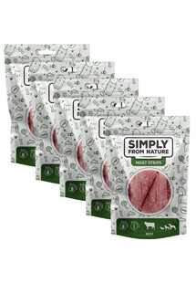 SIMPLY FROM NATURE Meat Strips Mięsne paski z wołowiny dla psów 5x80 g