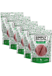 SIMPLY FROM NATURE Meat Strips Mięsne paski z kaczki dla psów 5x80 g