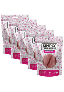 SIMPLY FROM NATURE Meat Strips Mięsne paski z gęsi dla psów 5x80 g