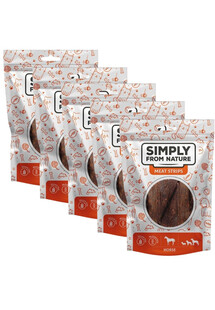 SIMPLY FROM NATURE Meat Strips Mięsne paski z koniny dla psów 5x80 g