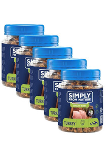 SIMPLY FROM NATURE Smart Bites Trenerki z indyka dla psów 5x130 g