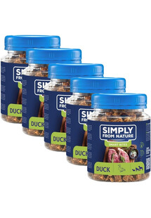 SIMPLY FROM NATURE Smart Bites Trenerki z kaczki dla psów 5x130 g