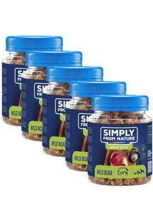 SIMPLY FROM NATURE Smart Bites Trenerki z dzika dla psów 5x130 g