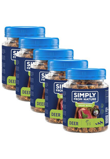 SIMPLY FROM NATURE Smart Bites Trenerki z jelenia dla psów 5x130 g