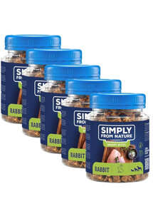 SIMPLY FROM NATURE Smart Bites Trenerki z królika dla psów 5x130 g