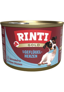 RINTI Gold Poultry hearts Mini 185 g karma mokra z sercami drobiowymi dla psów małych ras