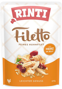 Filetto in Jelly Chicken&Poultry hearts saszetka w galaretce kurczak i serca drobiowe 100 g