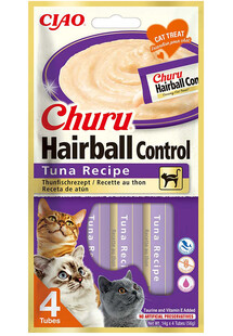 Churu Hairball Tuna 4x14 g przysmak odkłaczający z tuńczykiem