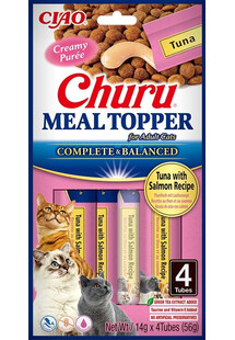 Meal Topper Tuna Salmon 4x14 g kremowy dodatek z tuńczykiem i łososiem do karmy dla kotów