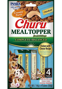 Dog Meal Topper Chicken Cheese 4x14 g kremowy dodatek z kurczakiem i serem do karmy dla psów